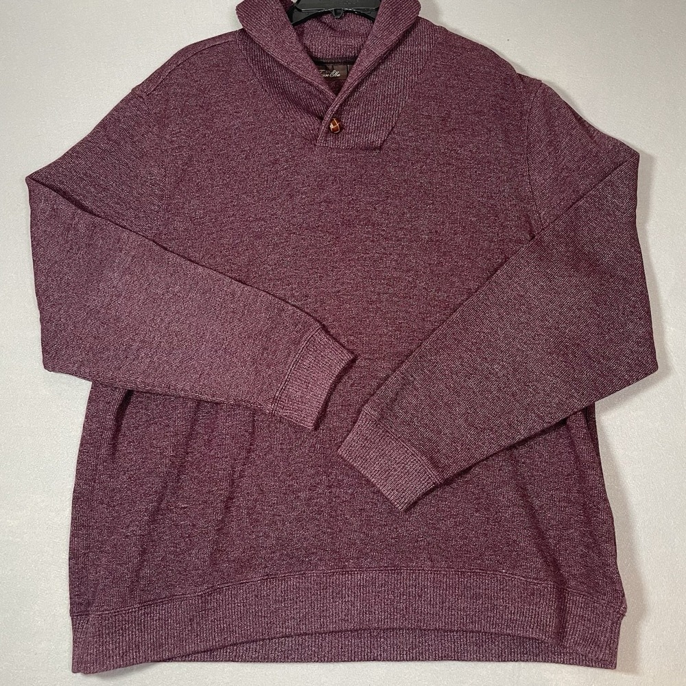TASSO ELBA Men's Pullover Knit Pullover Harvest Heather XL Burgandy